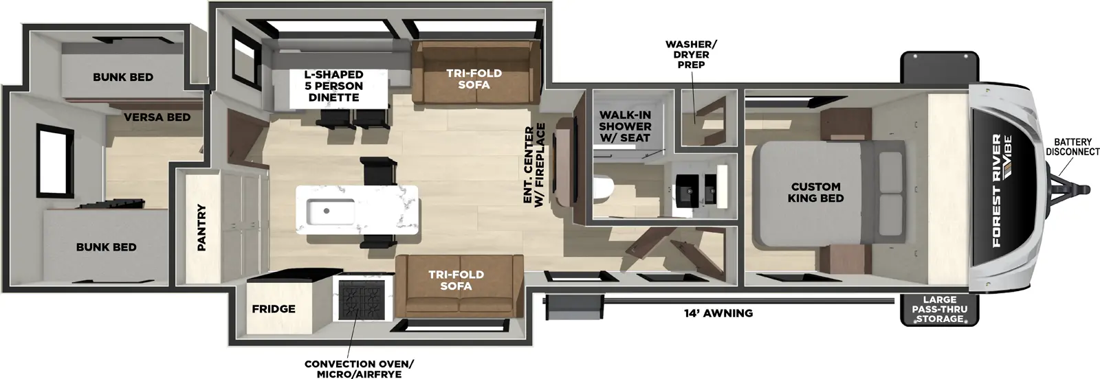 Vibe 3400BH Floorplan